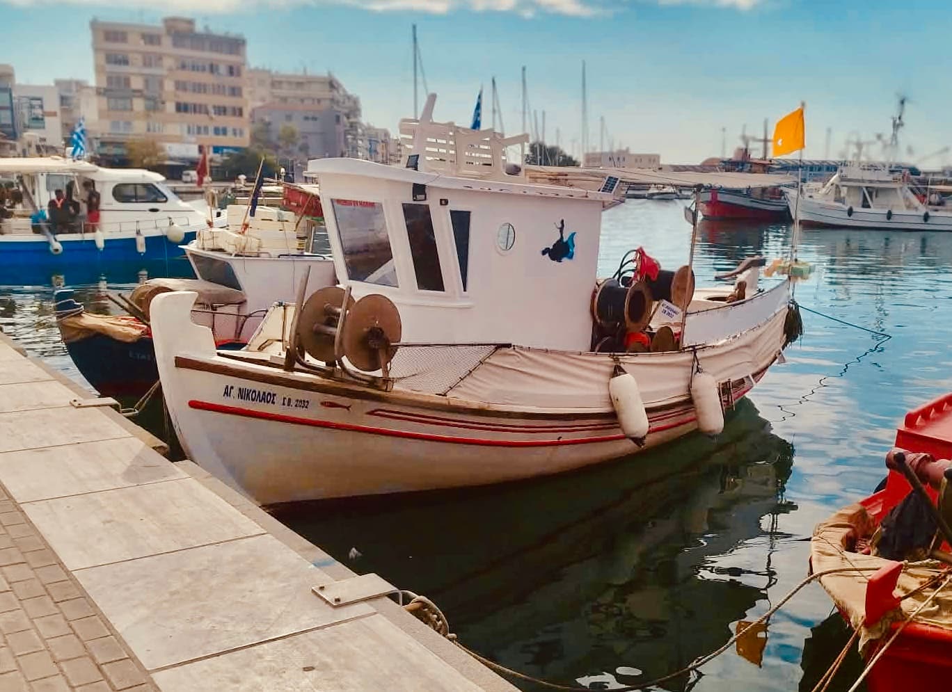 Traditional fishing boat in the harbor